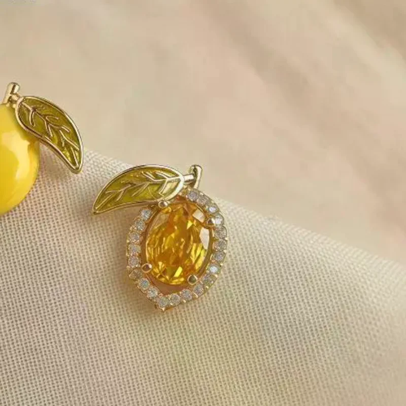 Асимметричные-серьги-гвоздики-drip-glaze-с-фруктовым-цирконом-легкие-модные-летние-для-женщин-для-вечеринок