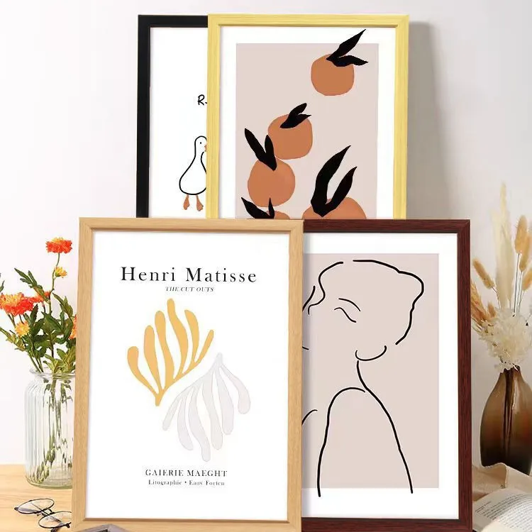 Picture frame photo frame self-installed oil painting frame ornaments wall hanging ornaments desktop simple size imitation