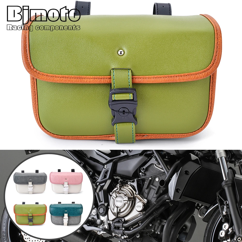 

Motorcycle Saddle bag Backpack PU Leather Motorcycle Bag Luggage Storage Pouch Tank Bag Holder Motorbike Accessories Universal