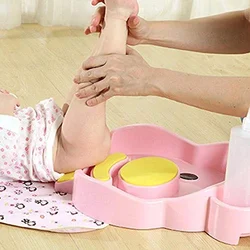 Bassin de lavage ABS portable pour bébé, baignoire pour bébé, lavage des nourrissons, tête de cul, dessin animé animal mignon, nouveau-né, vente en gros, 1 pièce, # TC