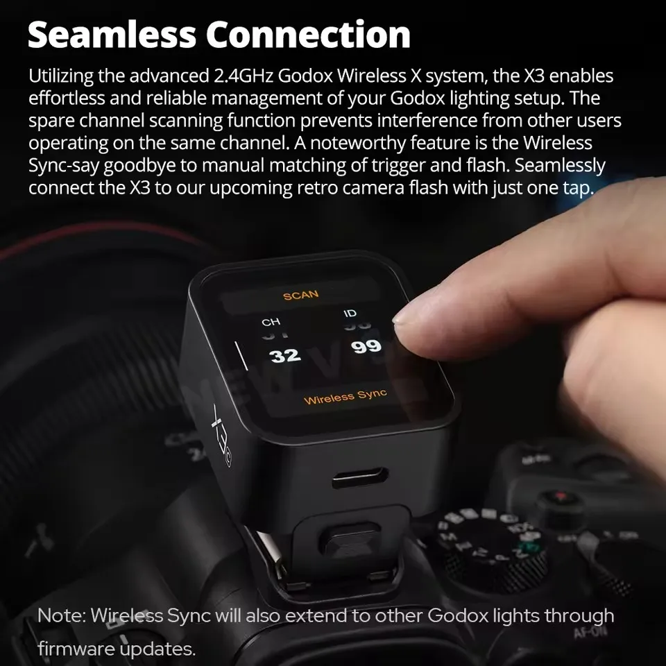 Original Godox X3 Wireless Flash Trigger TTL HSS 2.4G OLED Touch Screen Transmitter Quick Charge for Canon Nikon Sony Fujifilm