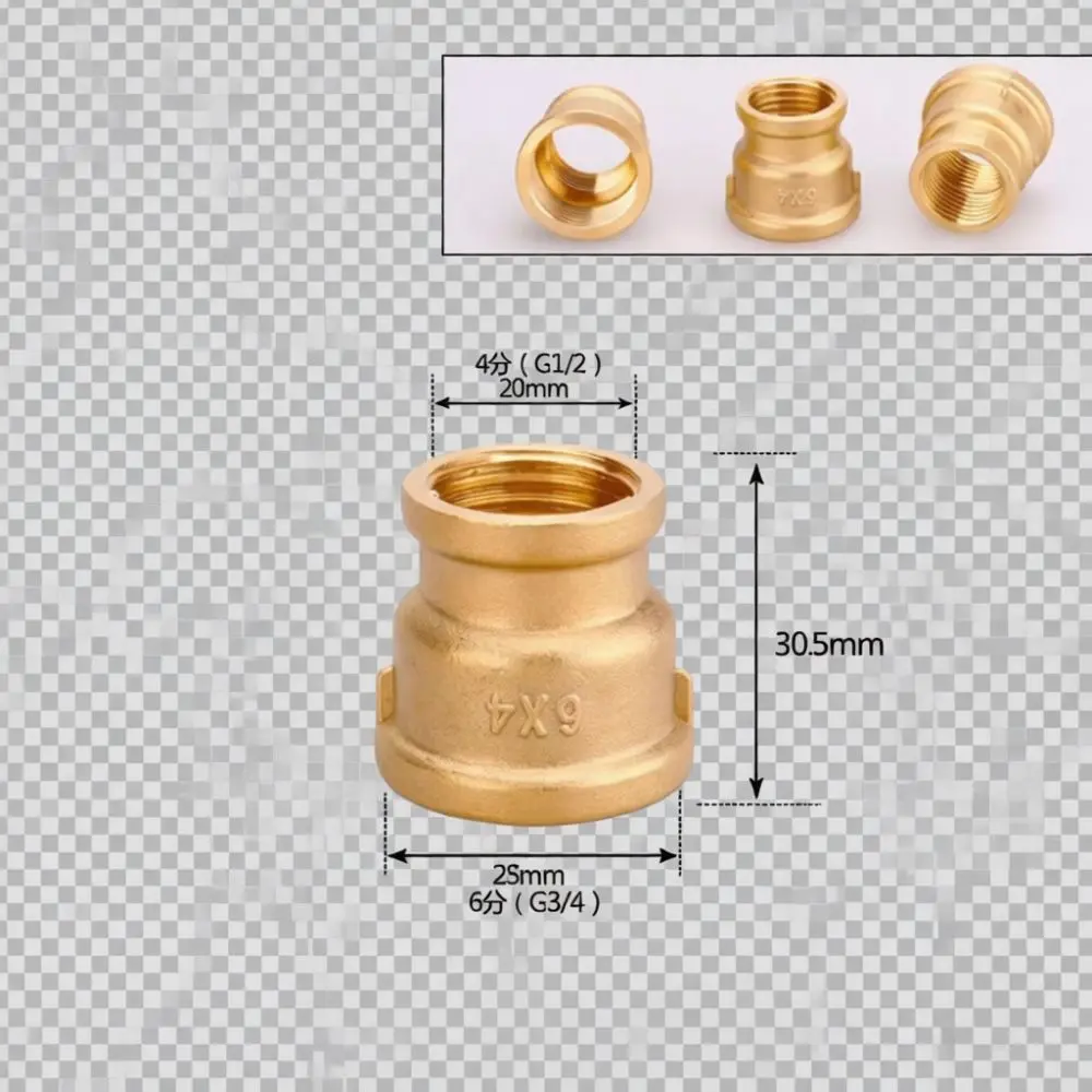 Durable Brass Pipe Fitting Connector Threaded Adapter Male Female Reducing Coupling For LSWY Plumbing Home Improvement
