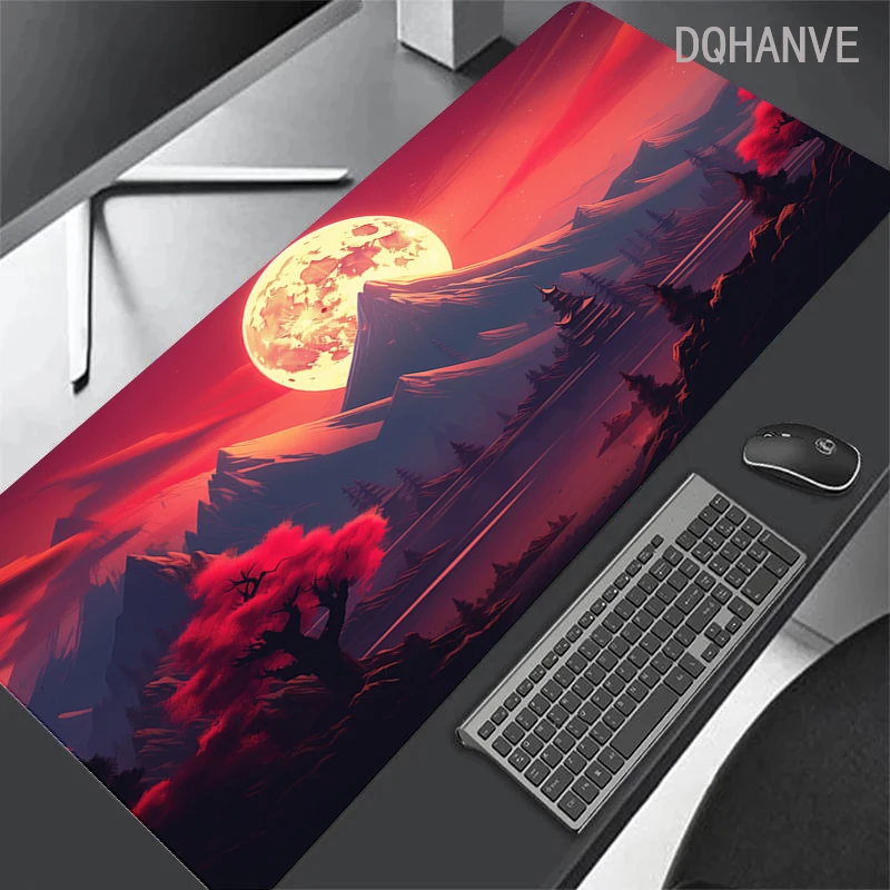 Red Landscape Large Gaming Mouse Pad Laptop Desktop Keyboard Desk Pads for Schools Offices Home and Company Super Cool Mousepads