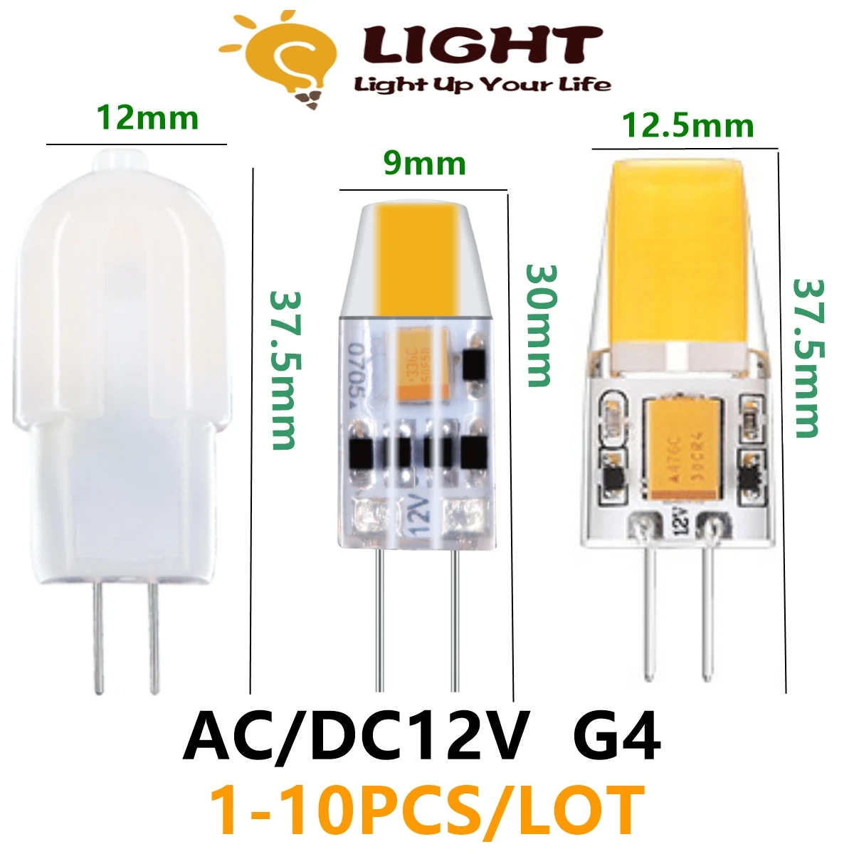 

1-10PCS Super Bright Warm Cold White Mini G4 Led AC/DC 12v 1.2w 1.5w Cob Light Lamp Replace 20w Halogen For Chandelier Spotlight