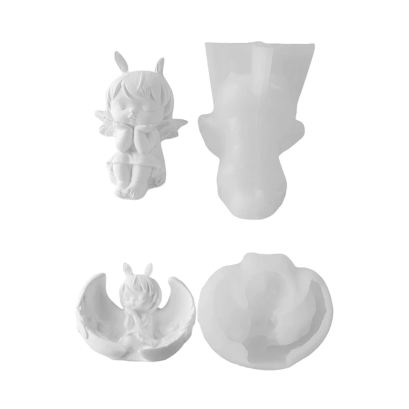 

3D Angel Mold Handmade Angel-Doll with Wing Silicone Mold For Soap Making
