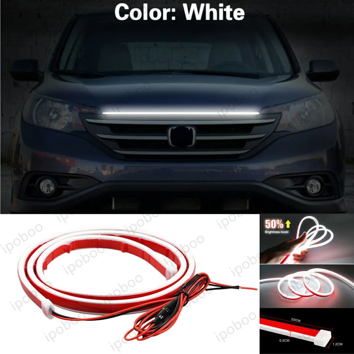 86 "LED هود شرائط مصباح لهوندا CR-V 2010-2020 مرنة الديناميكي المسح بدء تشغيل هودبيم عدة غطاء المحرك الديكور ضوء