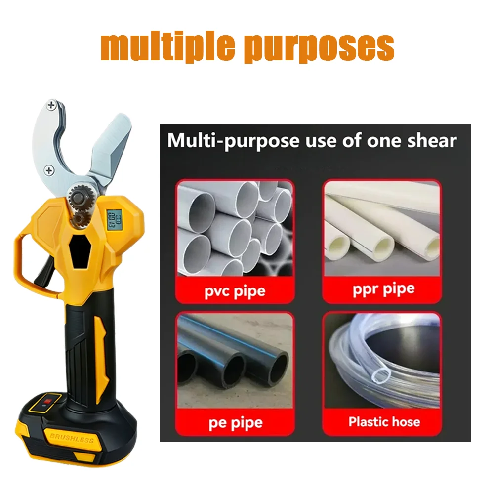 32mm Electric Pipe Scissors PPR PVC Cutting Plumbing Water Pipes Shear Power Tools for Makita 18V Battery Pin