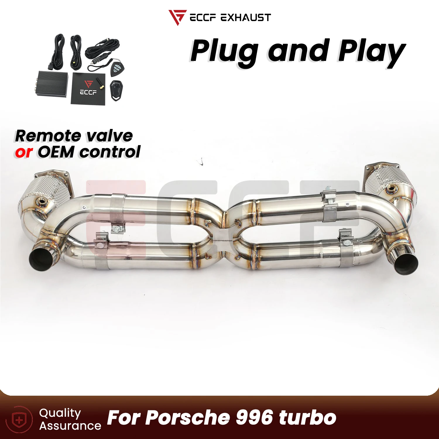 

Aggressive Exhaust Sound Stainless steel Complete exhaust system For Porsche 996 turbo Plug and Play Performance Upgrade