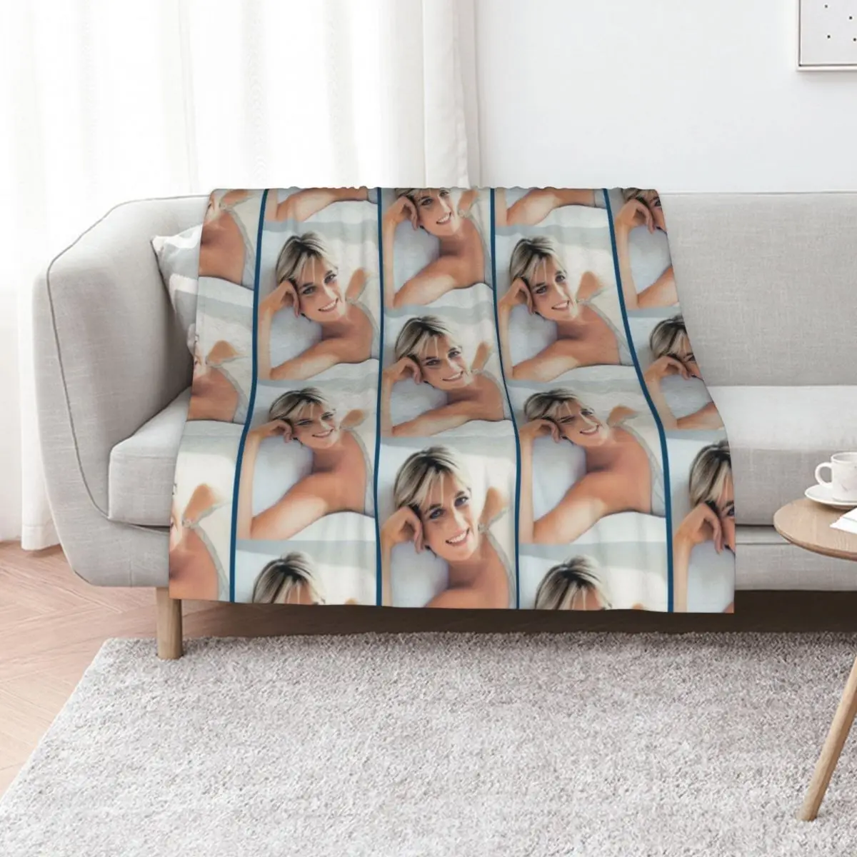 Princess Diana Graphic Throw Blanket All Season Lightweight Soft Blanket for Bed
