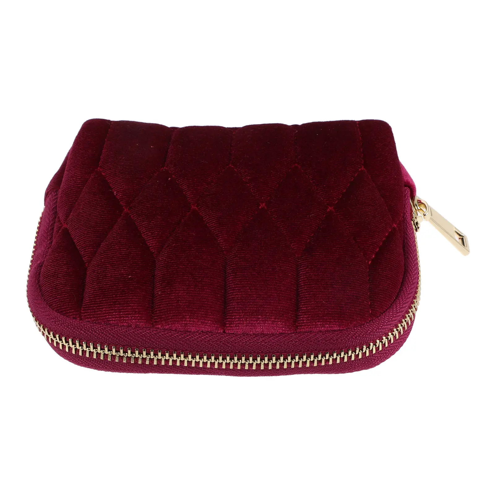 Travel Jewelry Organizer Pouch 5.1x4.5 Inch Multi Layer Zippered Compartments Secure Storage for Rings Earrings Bracelets