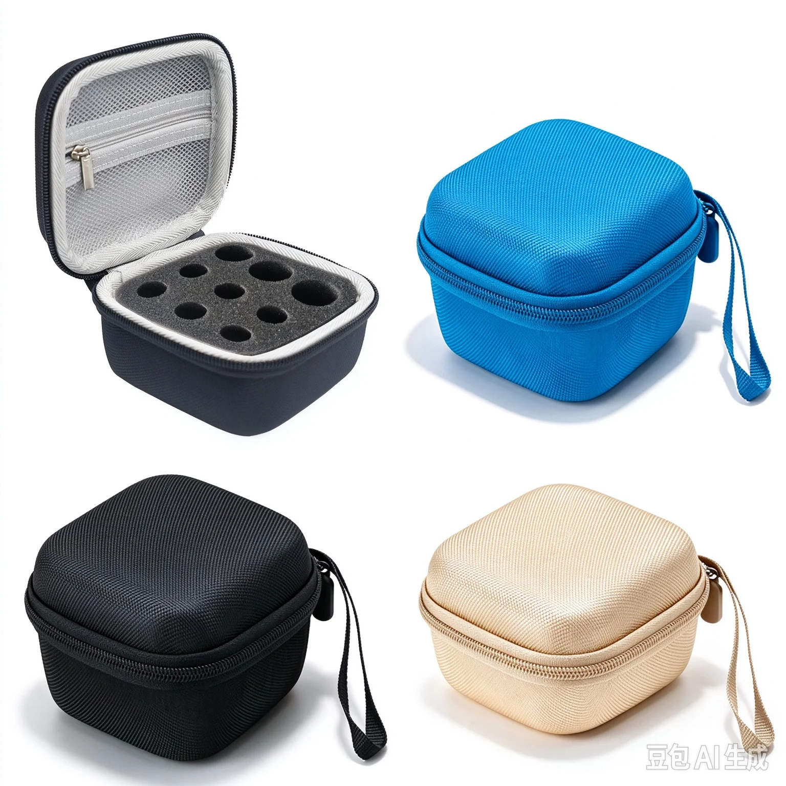 1pc Handheld Peptide Case Insulin Vial Holder 9 Slots for Standard 3/5/10ml Vial, Foam Protective, Sale Case Only