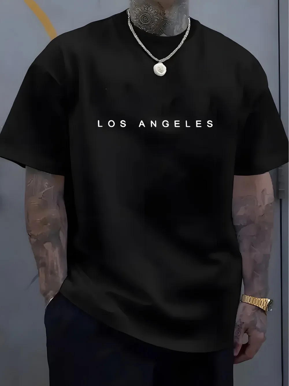 

American Style New Summer Men's Letter Printed Comfortable and Breathable Round Neck Fashion Niche T-shirt Outdoor Casual Top