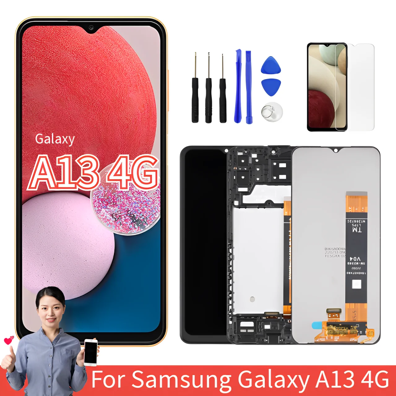 For Samsung Galaxy A13 4G LCD Display SM-A135F A135M A135U A135N Touch Screen Digitizer a13 4g Screen Replacement LCD