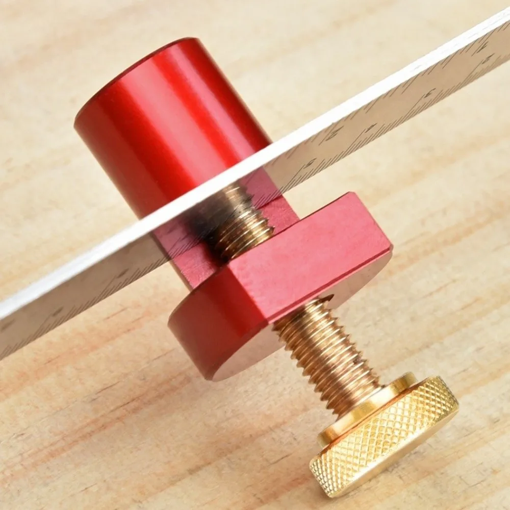 Aluminum Alloy Bench Stop Block 19/20mm Size Limit Stop Design Woodworking Limit Block Desktop Fixing Non-Slip Surface