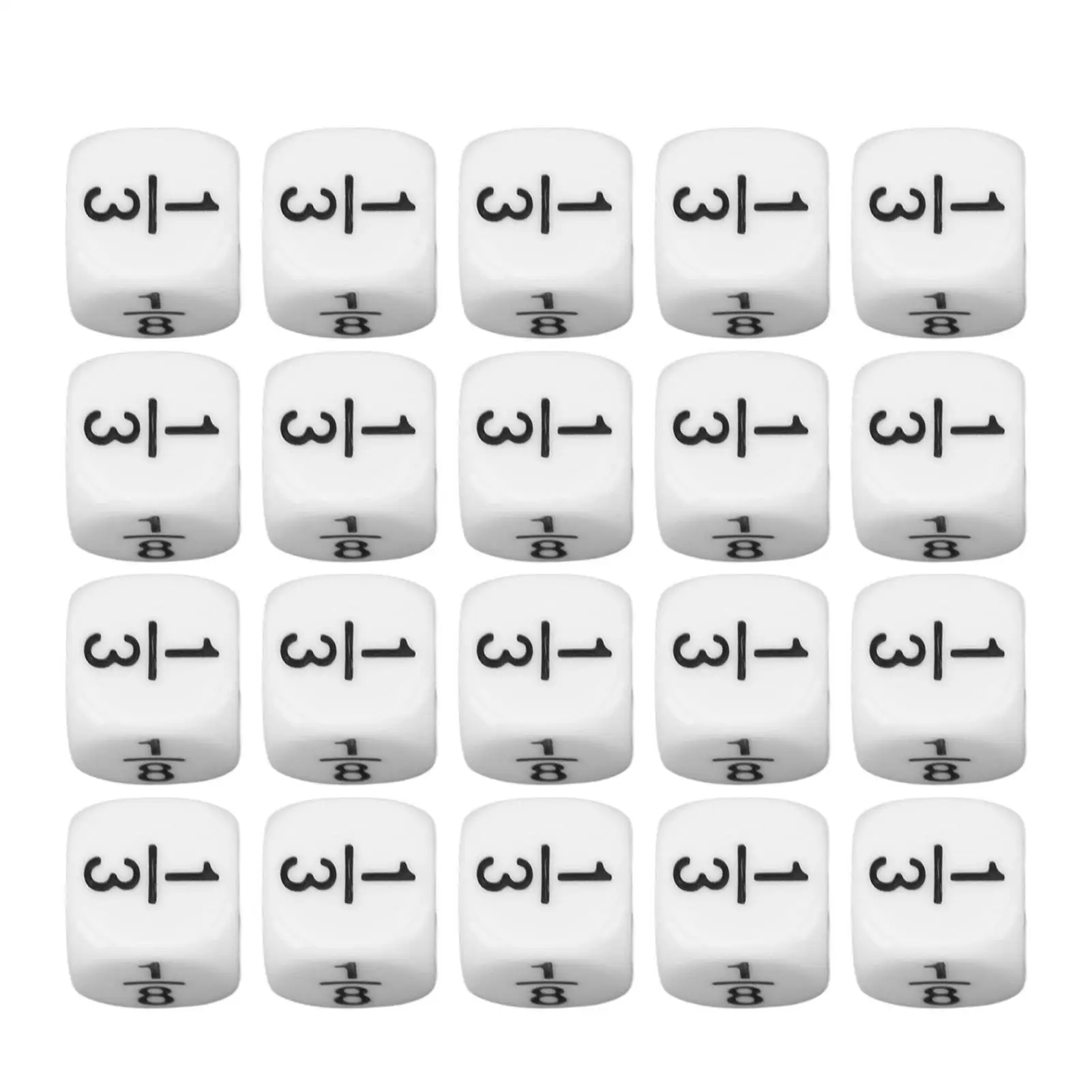 

Mathematical Fraction Dice for Teaching - Clear Numbered Educational for Intelligence Development