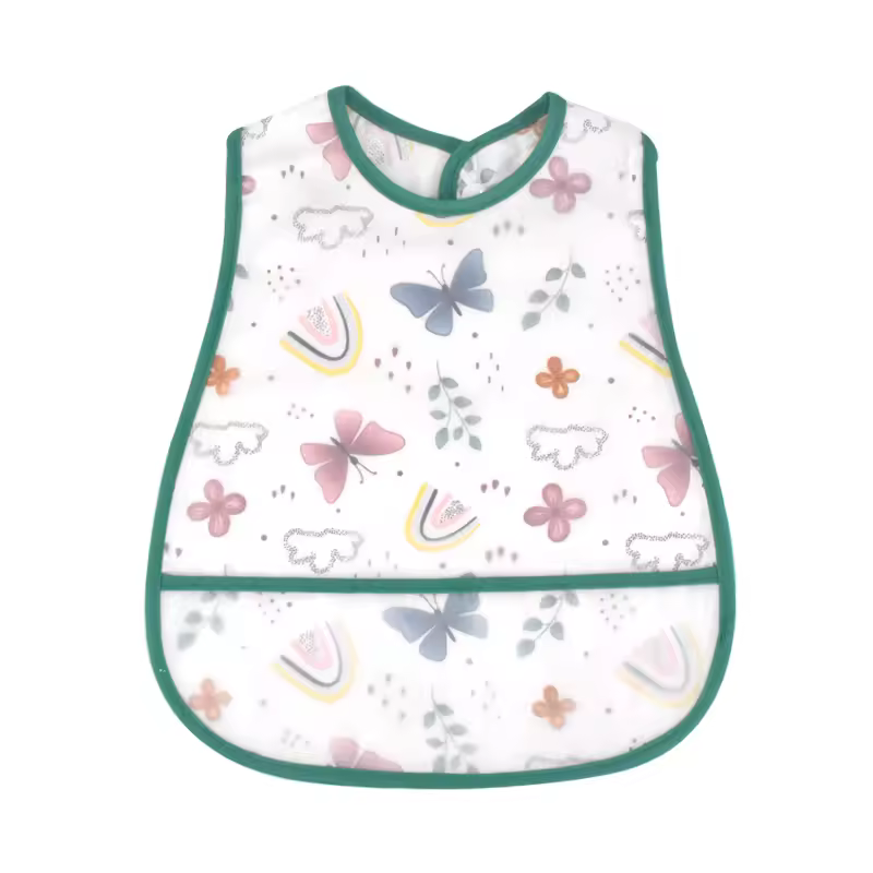2023New Cartoon Pattern EVA Waterproof Pocket Lunch Feeding Bibs Adjustable Baby Bibs Cute Children Baby Apron Kids Burp Cloths - Image 22