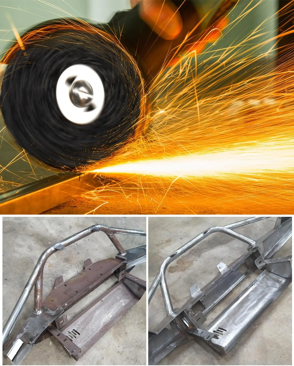 2/3/4 Inch 1pc Coral Disc Poly Strip Abrasive Wheel Diamond Grinding Polishing Disc for Paint Rust Removal