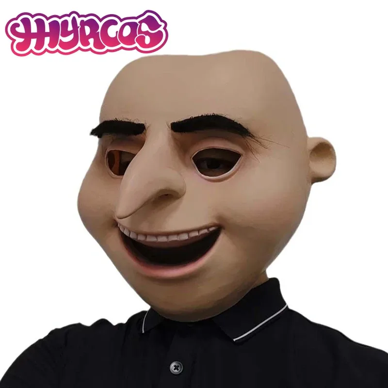 CyMovie DAD Gru Masks Cosplay Costume Gru Cospaly Coat Pants Scarf Mask for Men Disguise Party Fantasy Outfits Halloween Dress-U