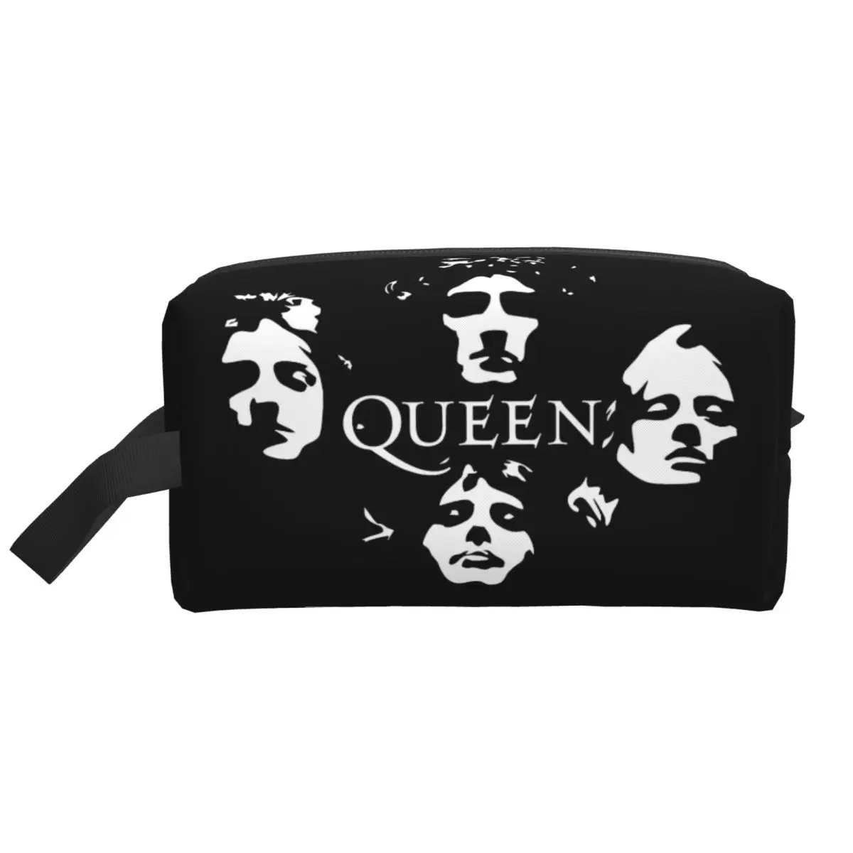 Custom Travel Freddie Mercury Queen Band Toiletry Bag Fashion Makeup Cosmetic Organizer for Women Beauty Storage Dopp Kit Box