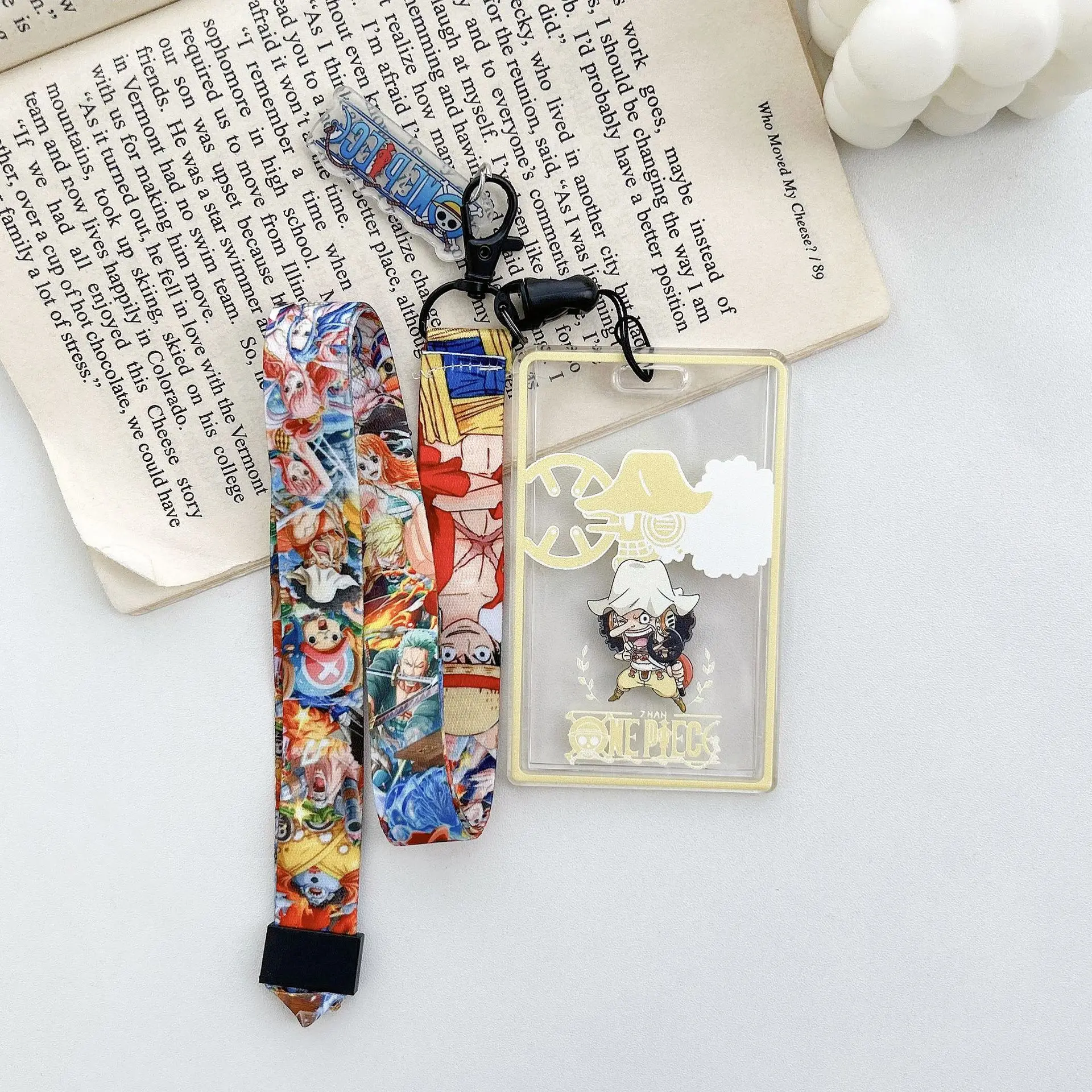 One Piece Cartoon Card Holder Keychain Anime Cute Luffy Chopper