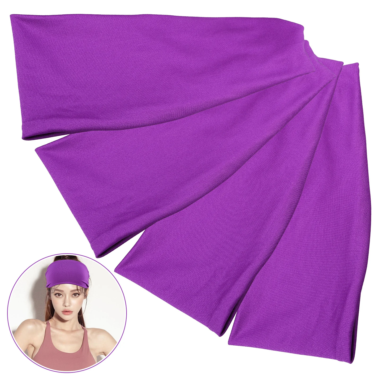 

4Pcs Workout Headbands Running Sweatbands Lightweight Anti Slip Sports Hair Bands Yoga Fitness Athletic Headbands