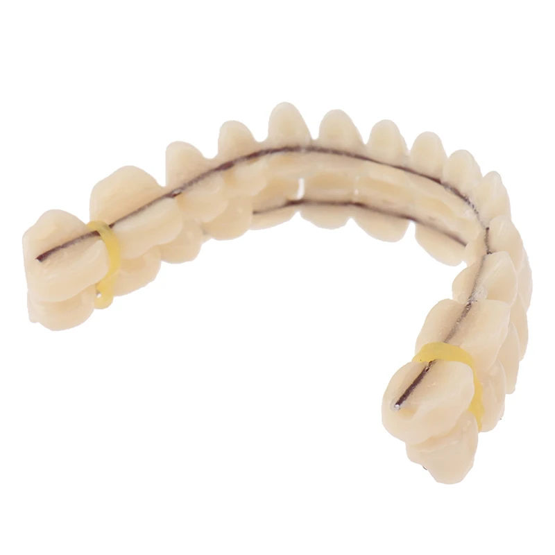 28-teiliges Set Kunstharz-Zahnersatz für Ober- und Unterkiefer, A2-Farbe, Konturierte Künstliche Zähne, Dental-DIY-Zahnersatz-Werkzeug – Detail 4