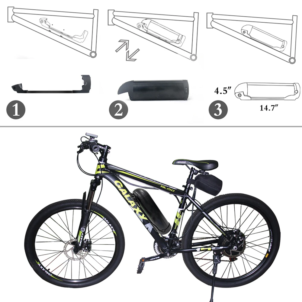 Butelka na wodę 36V 48V skrzynka akumulator do rowerów elektrycznych 42 szt. 56 szt. 18650 komórek pusta obudowa baterii litowej Ebike