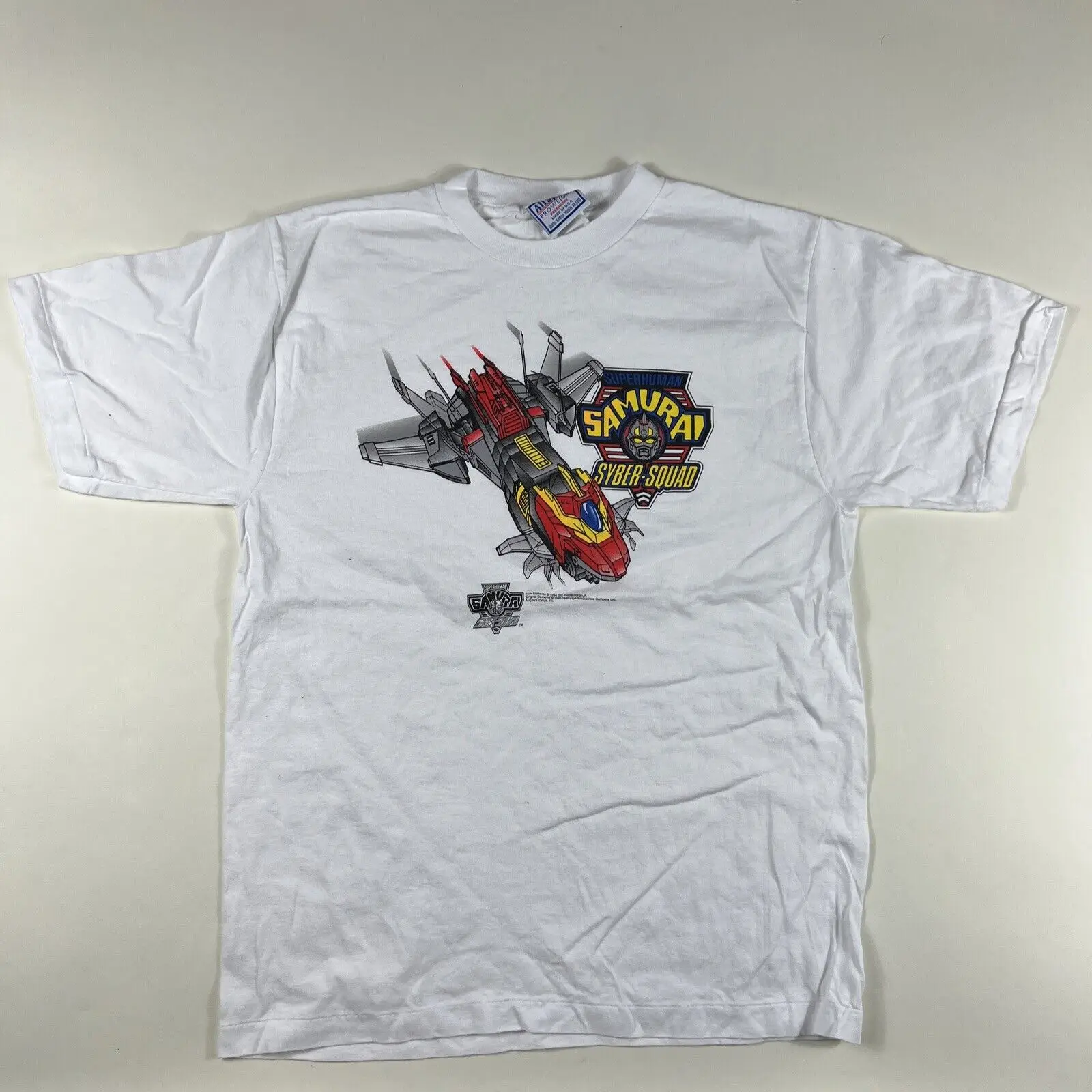 Vintage 1994 Superhuman Samurai Syber Squad T Shirt Youth Xl Adult Medium