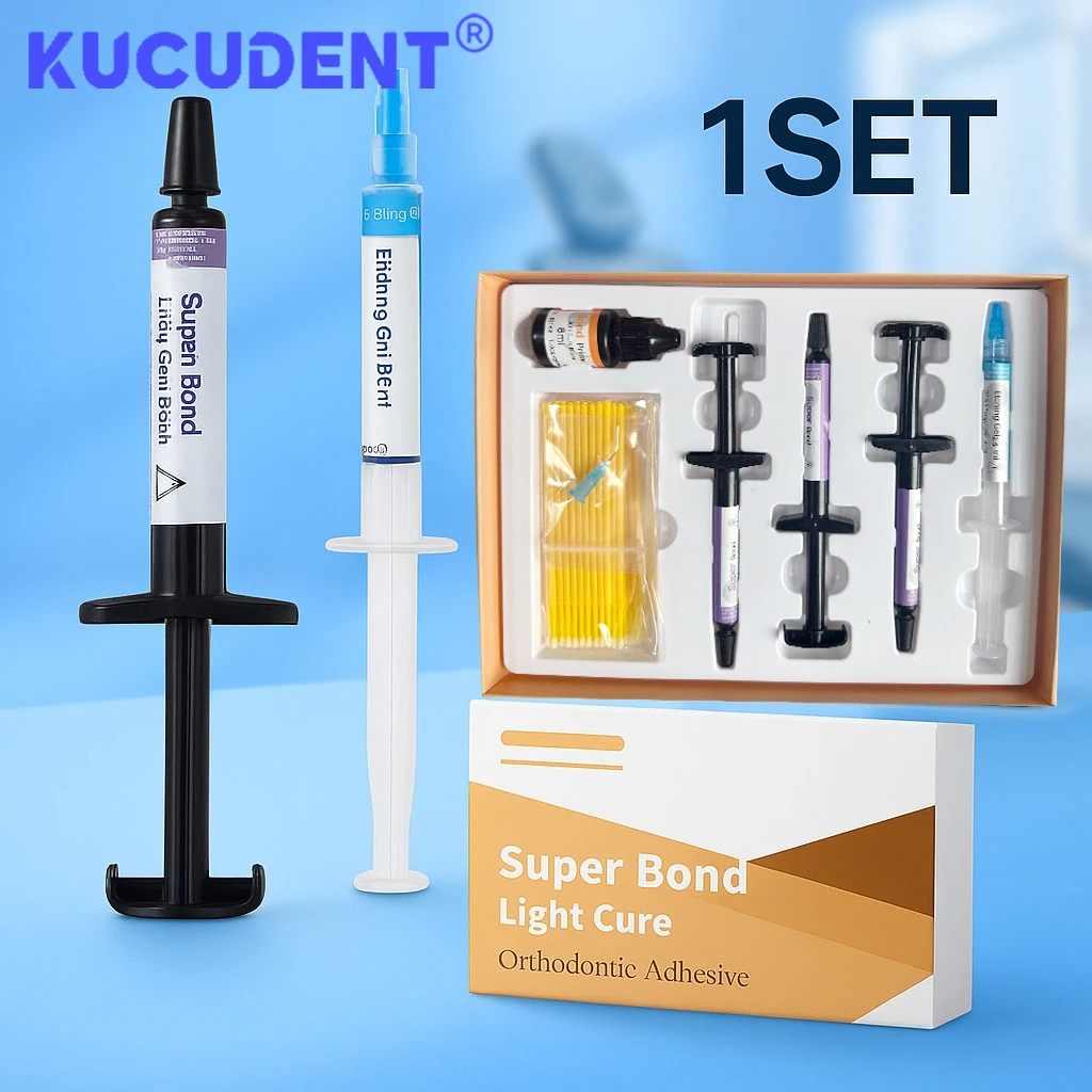 

1SET Dental Orthodontic Adhesive Kit Light Cure Glue Direct Bonding System Dentistry Tools Dentist Bonding Glue Material