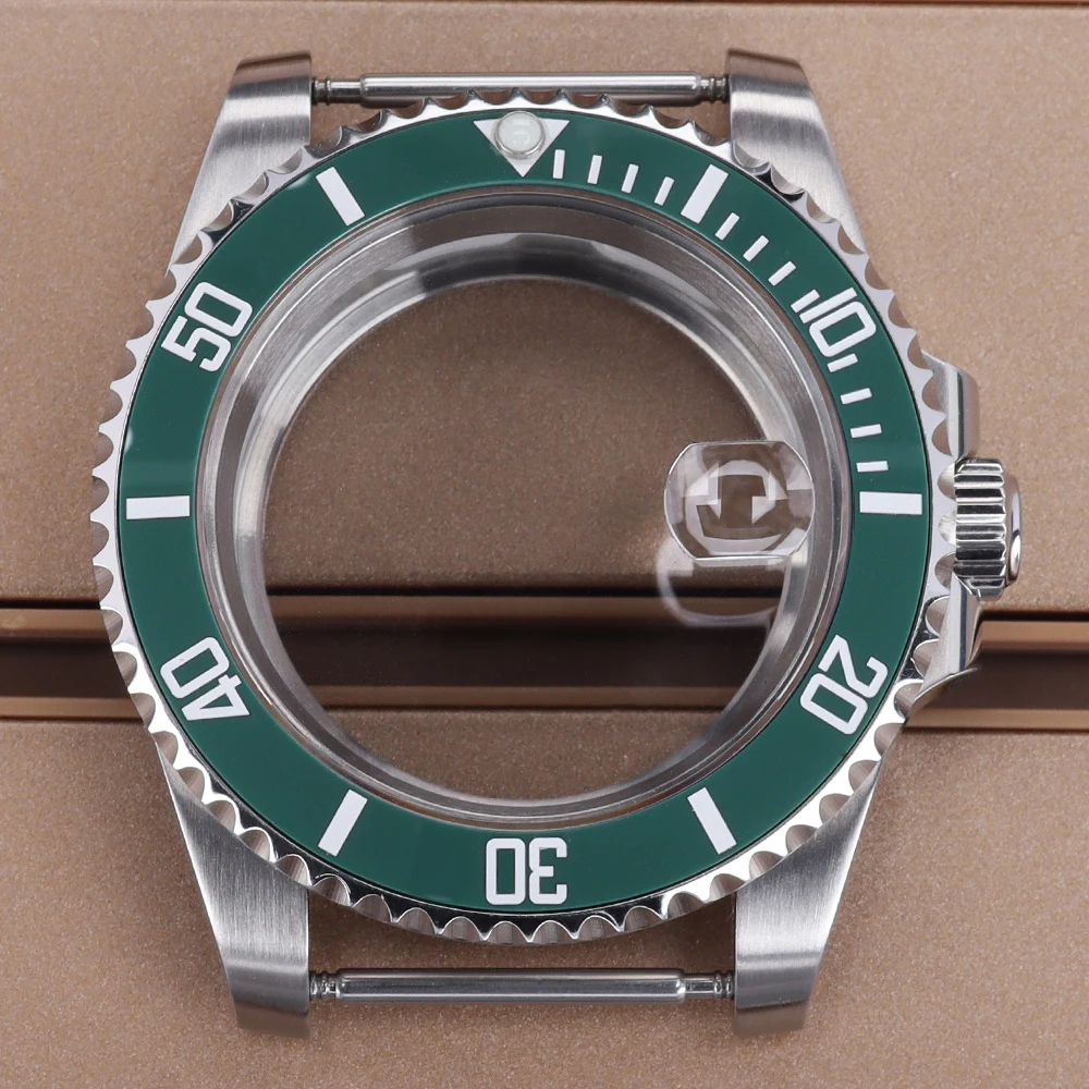 

40mm NH35 NH36 Watch Case Sapphire glass Waterproof For SUB NH35 NH36 NH34 38 4R36 Miyota8215 Eta2824 Movement watch accessories