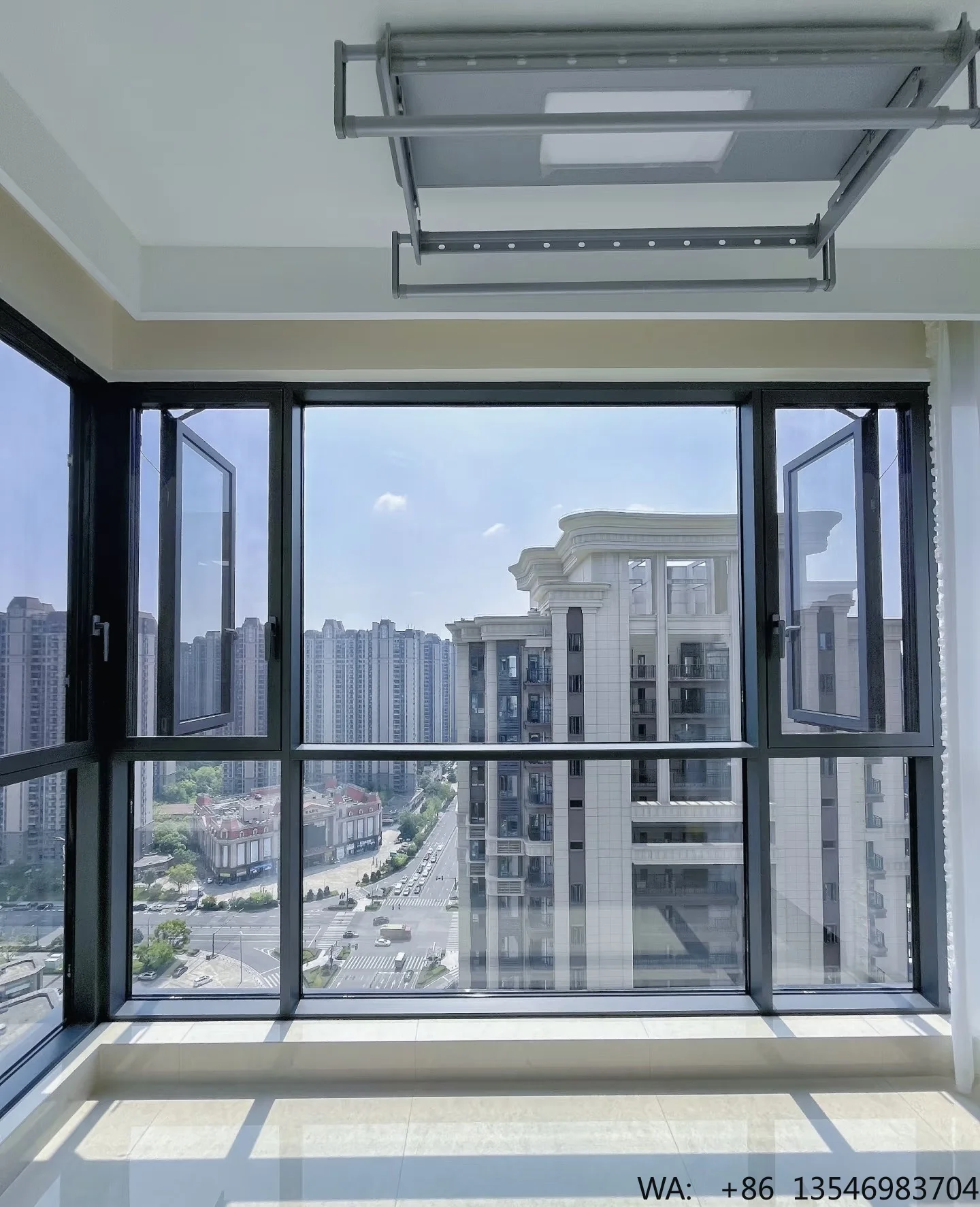 

Aluminum Casement Window Floor to Ceiling Glass Wall Panel Slim Perimeter Frame for Panoramic View Terrace
