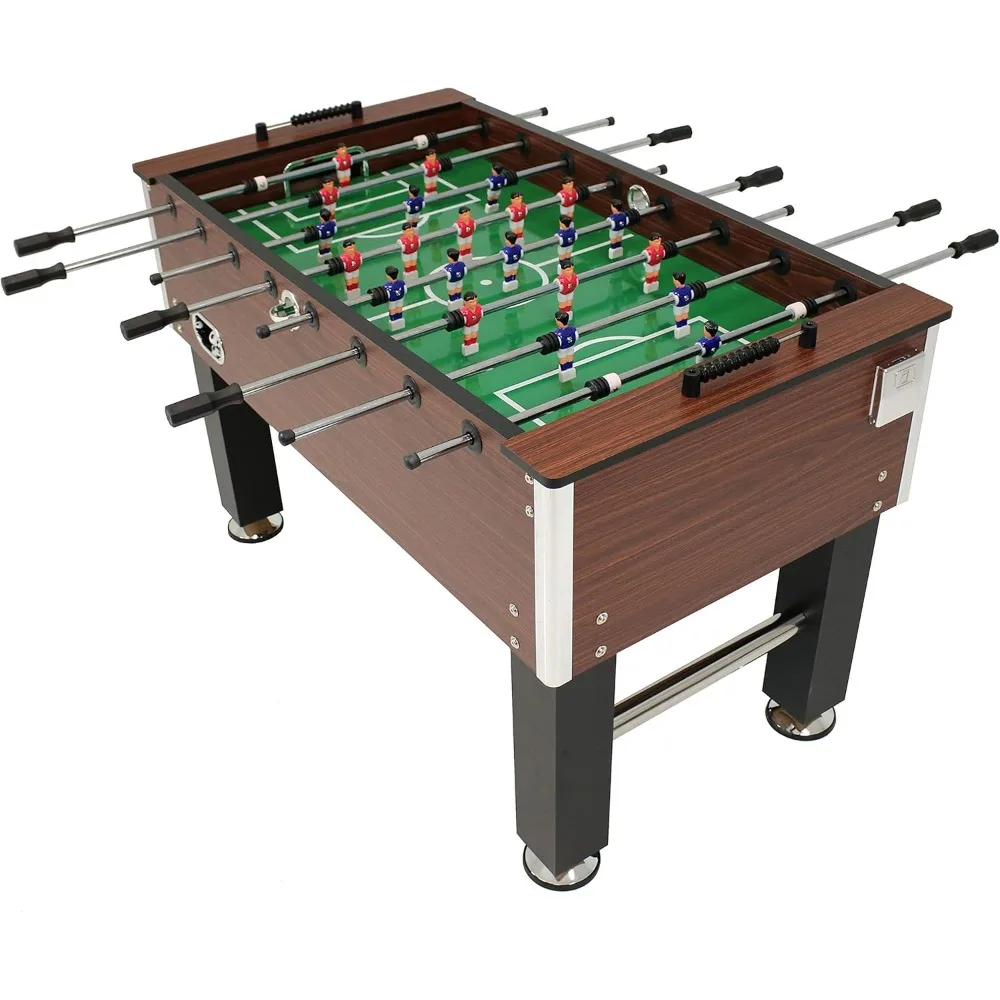 55-Inch Foosball Table with Folding Drink Holders - Faux Wood