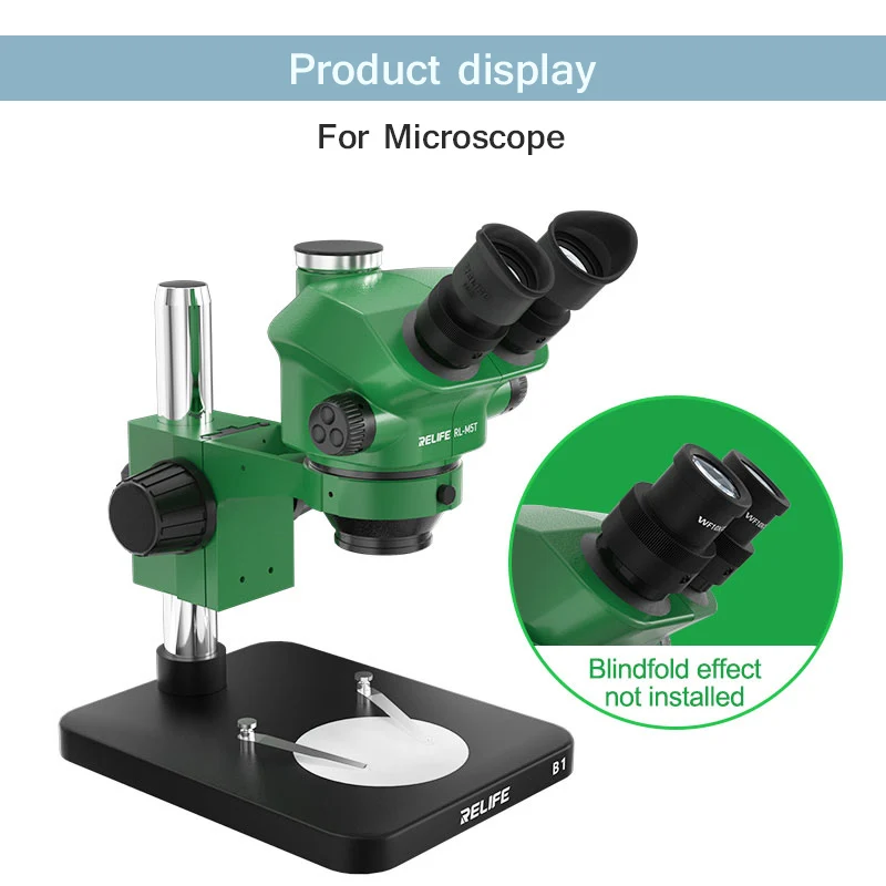 RELIFE M-26 3D Microscope Goggles Binocular Biological Stereo Microscope Anti-light Leakage Anti-fatigue Rubber Eyepiece Cover