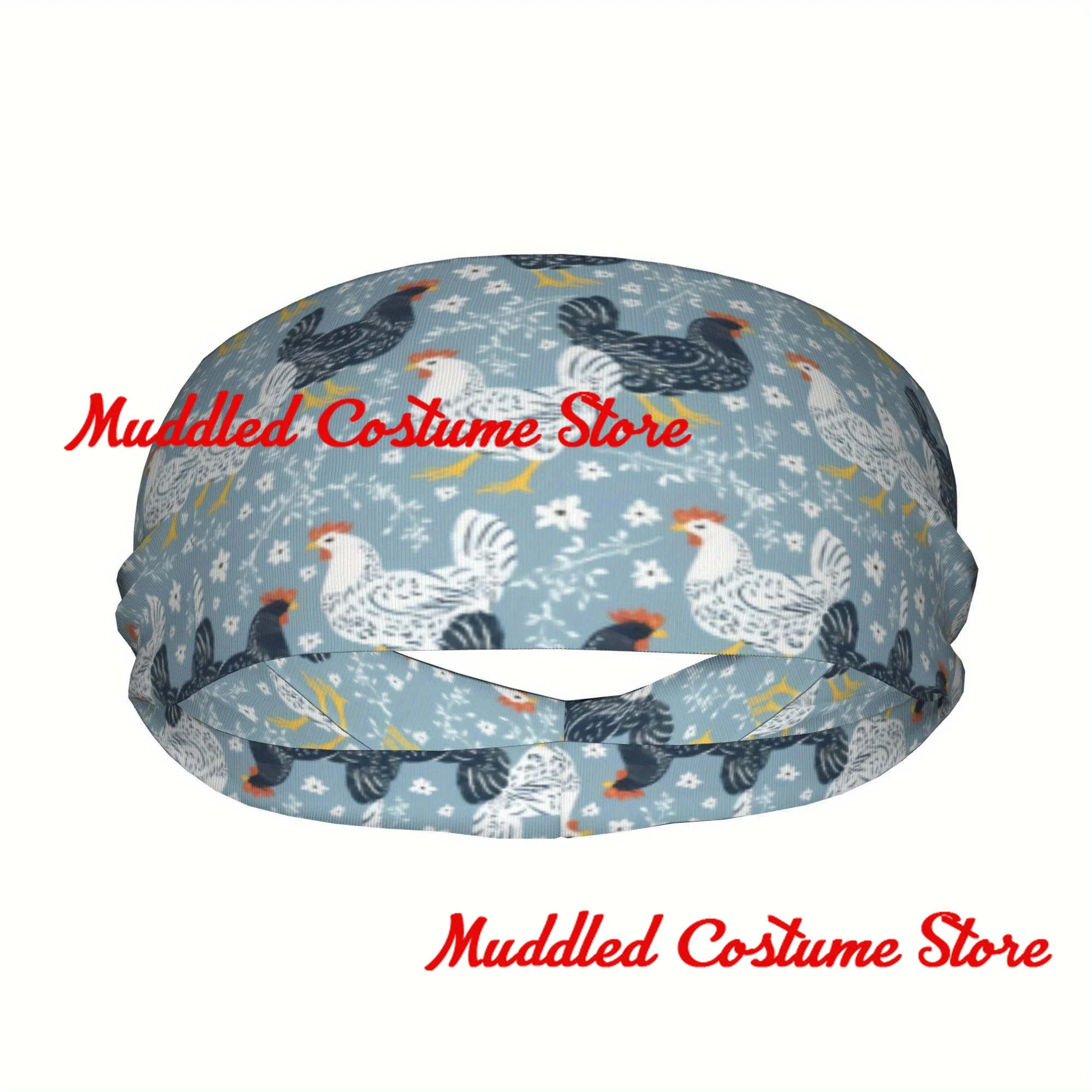 

Спортивная повязка на голову с петухом, повязка на голову для женщин и мужчин, впитывающие пот повязки на голову, подходят для бега, йоги, фитнеса, футбола