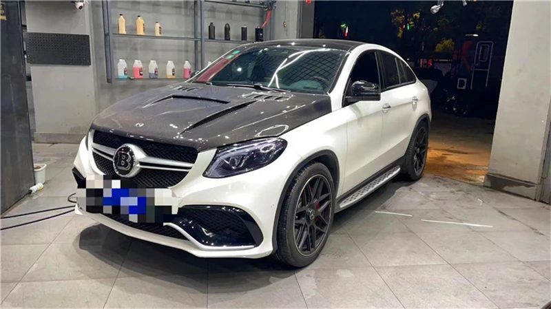 

For Mercedes Benz W166 GLE450 GLE500 2015 2016 2017 2018 Real Carbon Fiber Engine Hood Bonnet Cover Body Kit