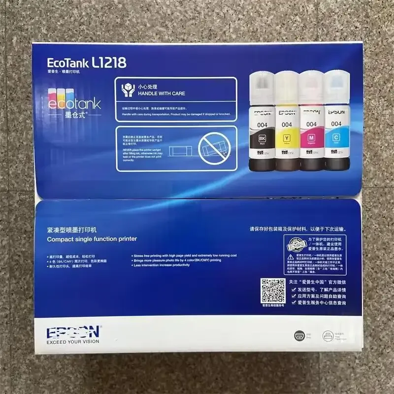 A4 Color Inkjet Printer with WIFI L1118/L1218/L1119/L1219/L1259 CMYK Ink Home Office File Photo Printing for Students for Epson