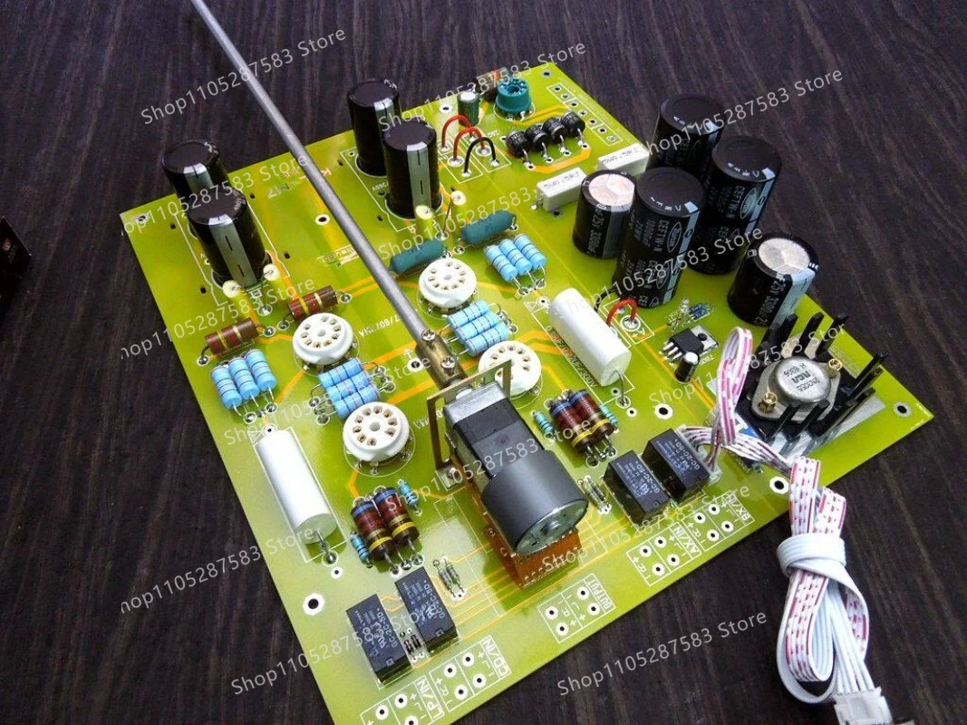 (A27) M7 Tube Preamplifier Board DIY Kit Finished Board (now uses blue potentiometers)