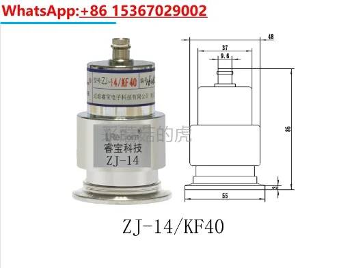 ZJ-14 cold cathode ionization gauge vacuum CF35 KF40 vacuum gauge tube