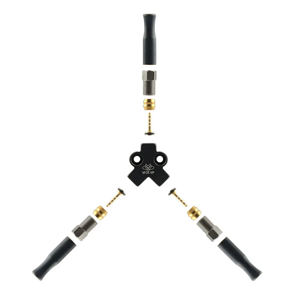Tricycle Hydraulic Brake Oil Brake Tee Aluminum Alloy One Tow Two Accessories Modified Oil Pipe Connector Oil Distribution Valve