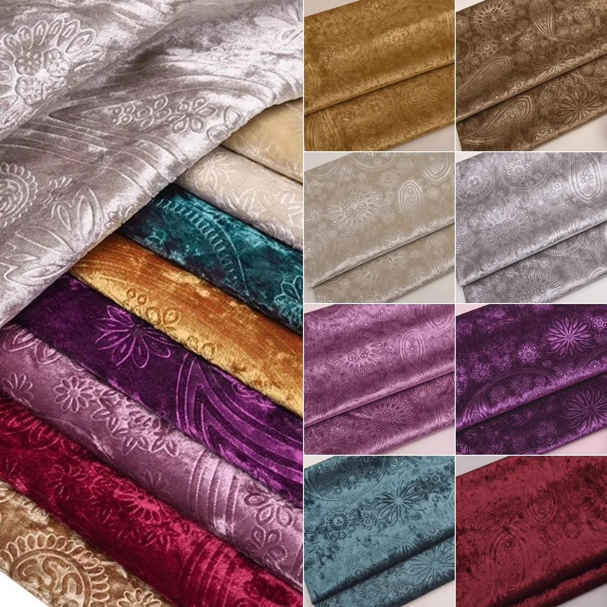 

Embossed velvet sofa towel backrest ice flower velvet design bag thick background DIY pillow sofa fabric soft fabric