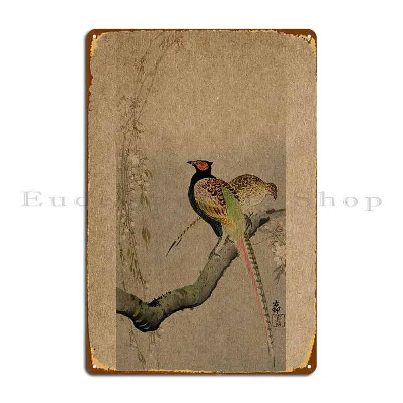 Couple Pheasants Metal Plaque Poster Wall Mural Wall Decor Kitchen Designs Mural Tin Sign Poster