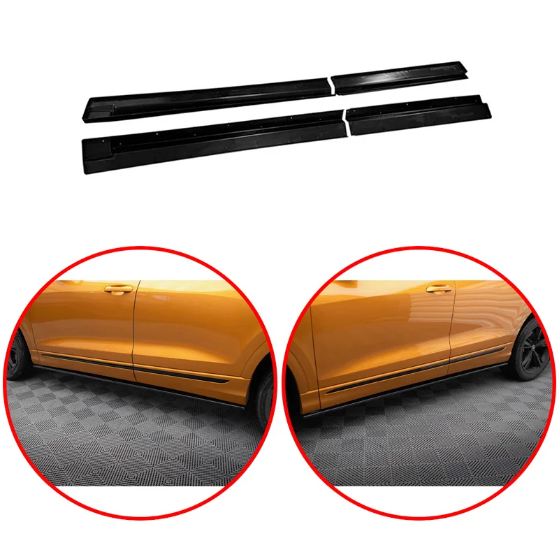 

For Audi RS Q8 RSQ8 2019 2020 2021 2022 2023 Base Sport Utility 4-Door Car Side Skirts High Quality ABS Glossy Black Spoiler