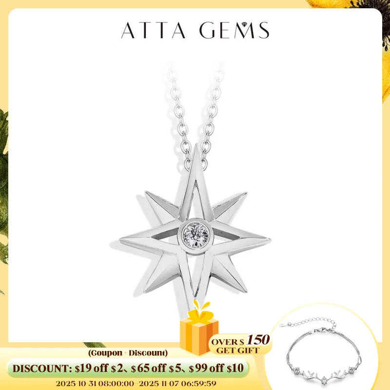 

Ожерелье с кулоном из муассанита в виде звезды, 3,0 мм