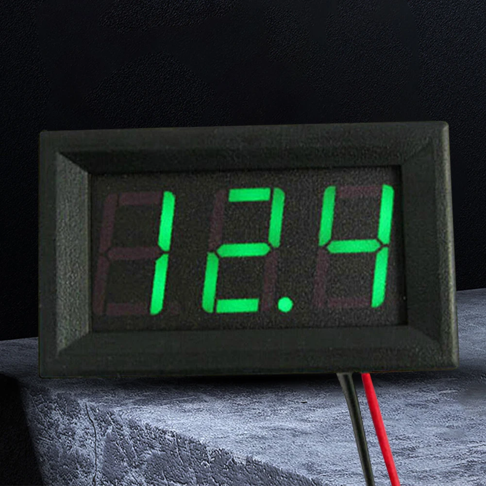 DC4.5V-30V voltase Meter tahan air 0.56 inci tegangan Panel Meter 2 kabel meteran tegangan untuk 6V 12V elektromobile sepeda motor mobil