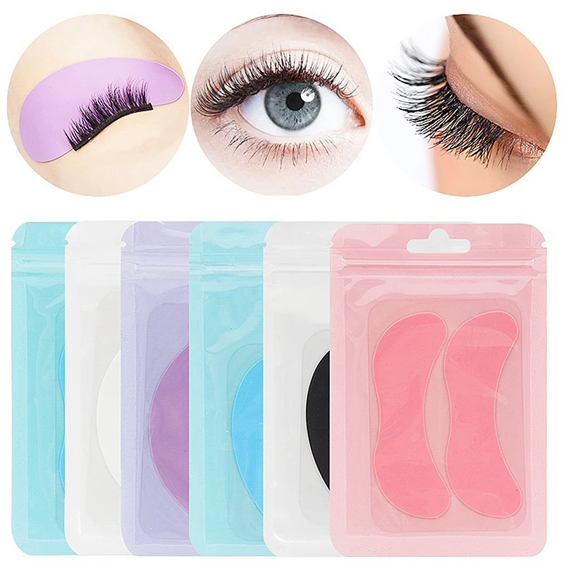 1Pair Random Flower Type Lower Eyelash Eye Pads Silicone Stripe Lash Lift Eyelash Extension Reusable Patches Under Eye Gel Patch