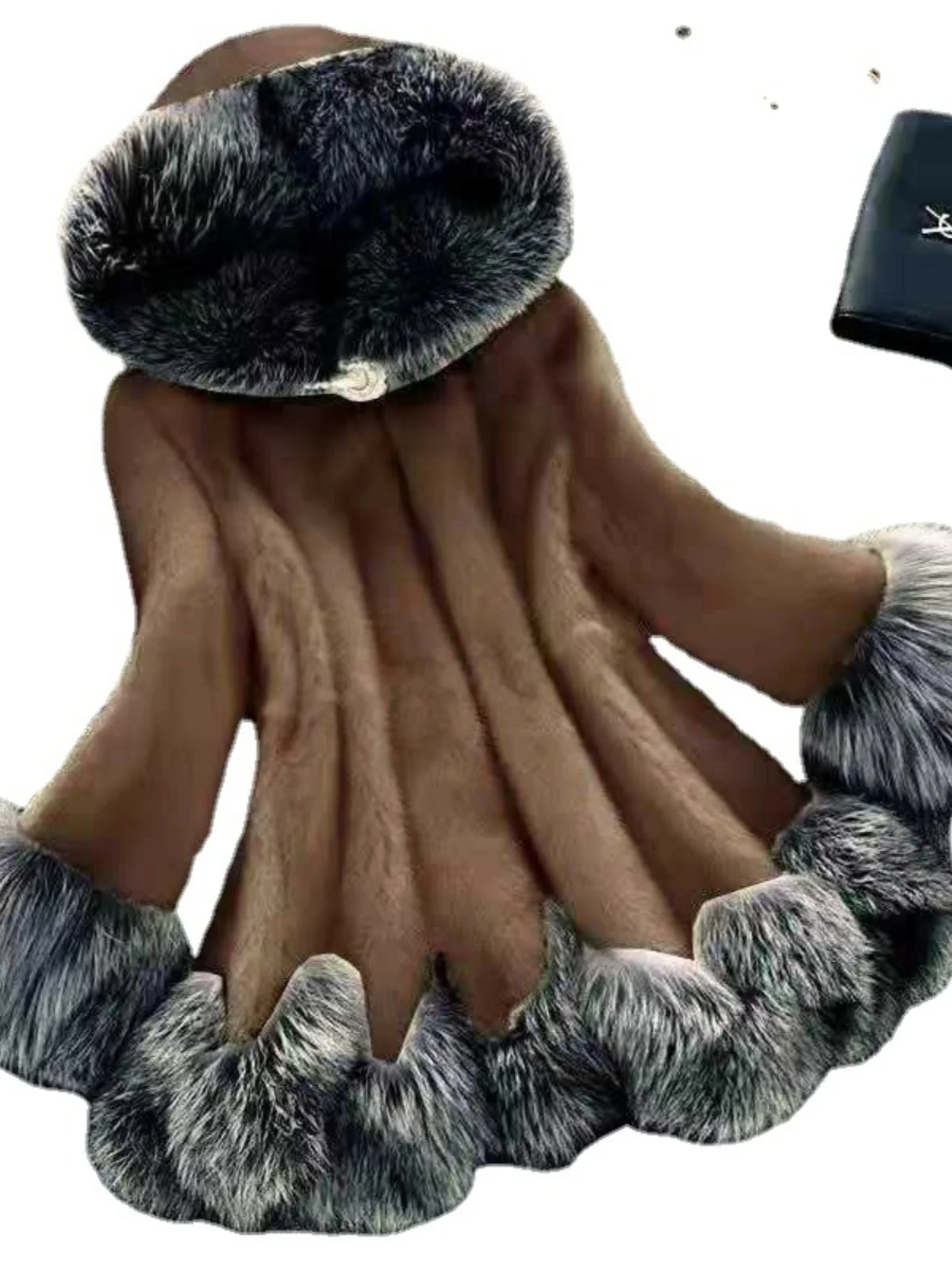 Cappotto da donna di media lunghezza con cappuccio Fce Jaet Long Sve Street Sle Chiusura con cerniera Cappotto di lunghezza Regular Sve