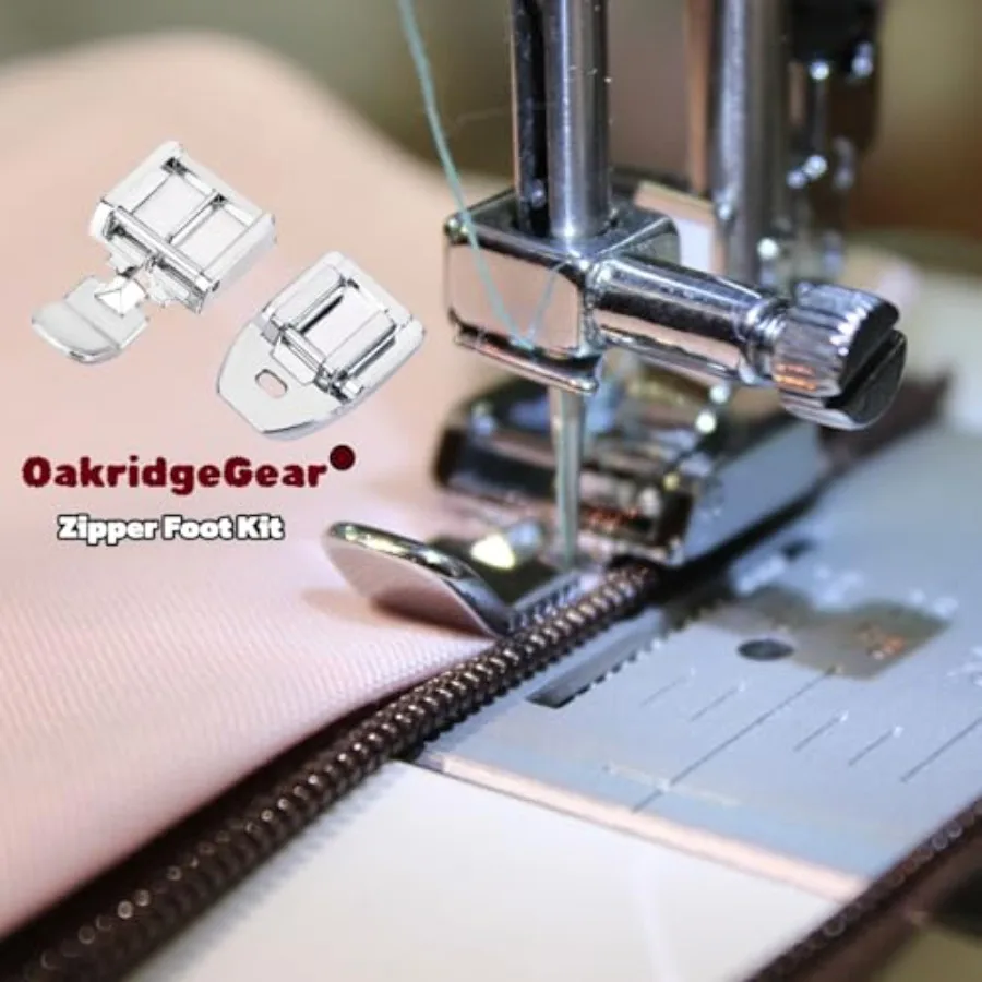 Zipper Foot Kit Includes Invisible Zipper Foot and Wide Zipper Presser Foot for All Low Shank Snap On Singer, Brother, Babylock view 2