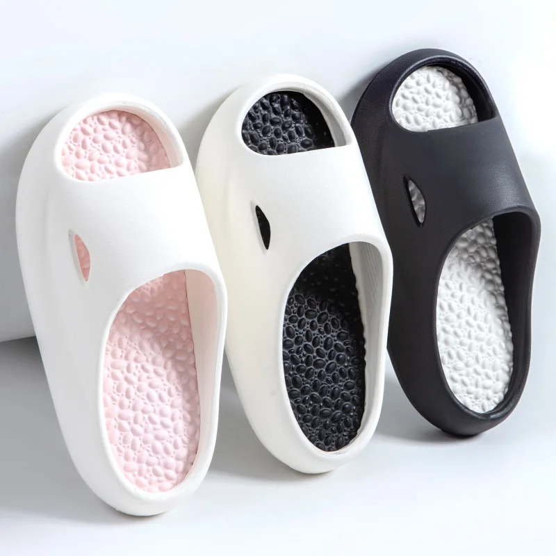 2023 Thick Platform Bathroom Home Slippers Women Outdoor Soft Sole Couple Slides Shoes Woman Non Slip Flip Flops Beach Sandals