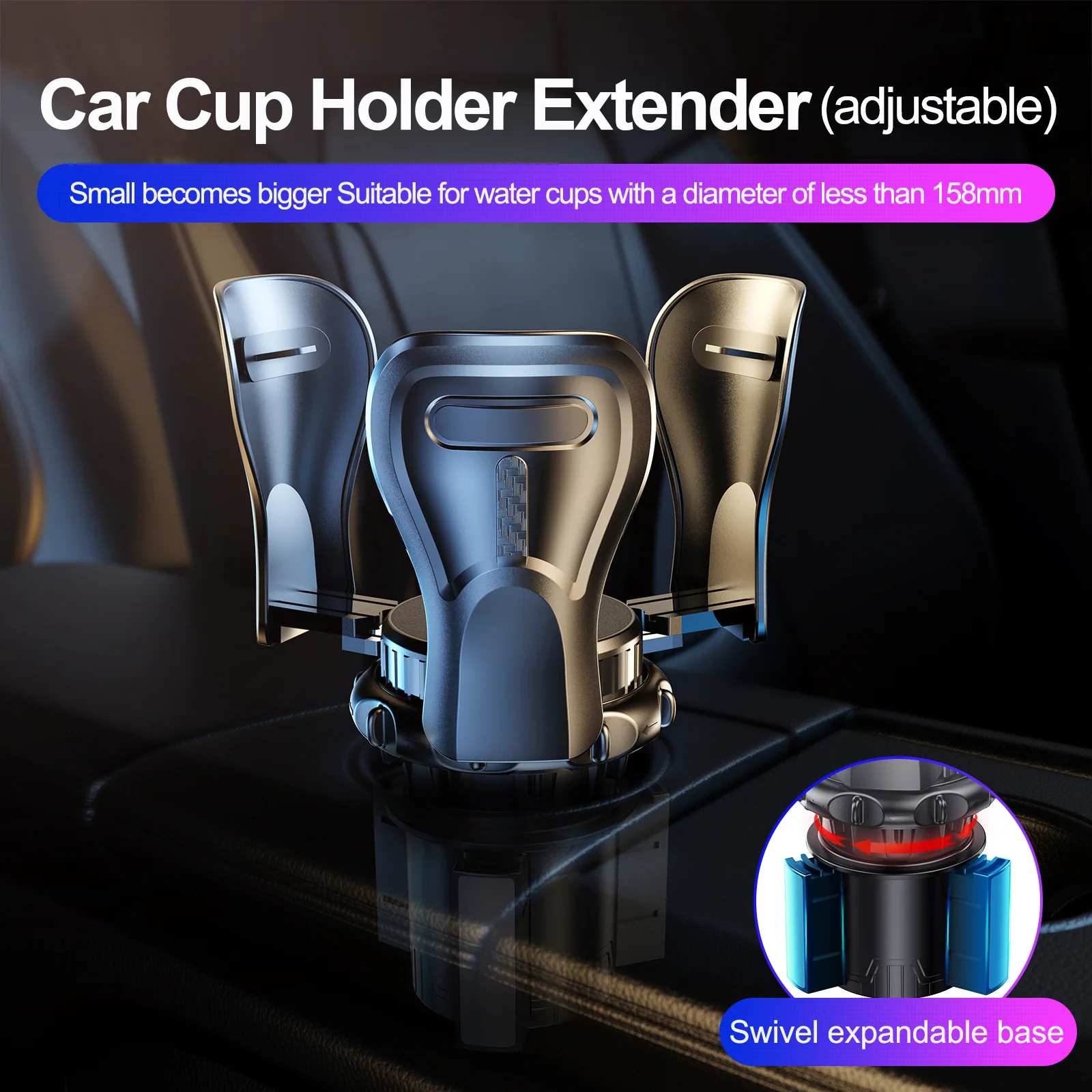 

Car Cup Holder Expander Multifunction Adjustable Drinks Cup Holder Adapter Car Cup Mount Mobile Phone Holder Organizers NEW