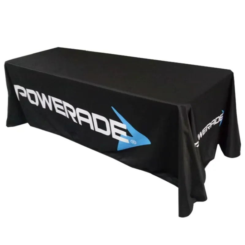 Design Logo Advertising Table Cover Rectangular Tablecloth, Custom Printing for Trade Shows